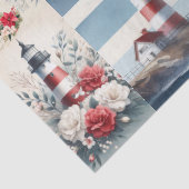 Papier Mousseline Pretty Coastal Christmas Lighthouse Collage (Détail)