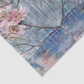 Papier Mousseline Pretty Painted Kingfish and Flowers (Détail)