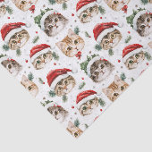 Papier Mousseline  Pretty Pattern Christmas Cat Face Illustrations (Détail)