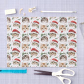 Papier Mousseline  Pretty Pattern Christmas Cat Face Illustrations (Artisanat)