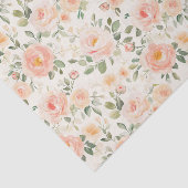 Papier Mousseline Pretty Peach Flowers Bridal Shower (Détail)