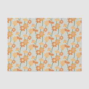 Papier Mousseline Pretty retro muted 1970 s flowers