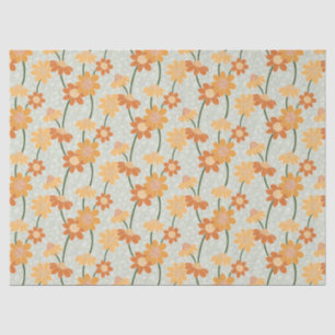 Papier Mousseline Pretty retro muted 1970 s flowers