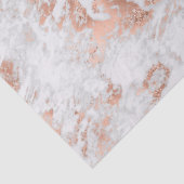 Papier Mousseline Pretty Rose Gold White Glitzy Marble (Détail)