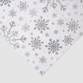 Papier Mousseline Pretty Silver Flammes de neige de Noël en hiver bl (Détail)