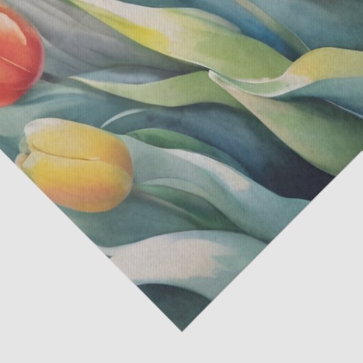 Papier Mousseline Pretty spring tulips (Détail)