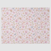 Papier Mousseline Pretty Vintage Flowers Floral Pattern (Recto)
