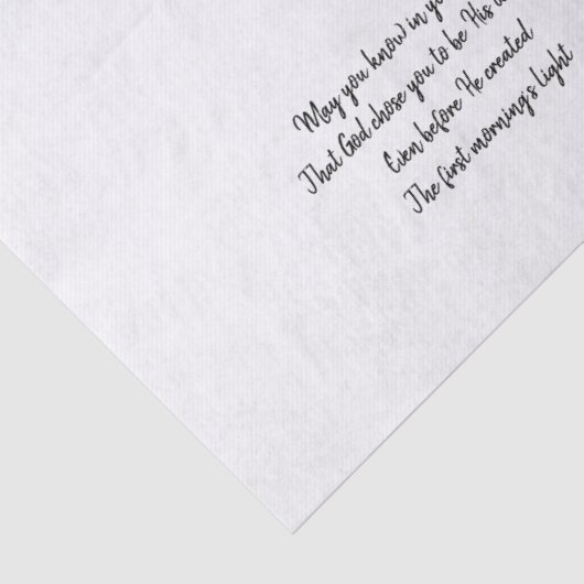 Papier Mousseline Prière chrétienne Decoupage (Détail)