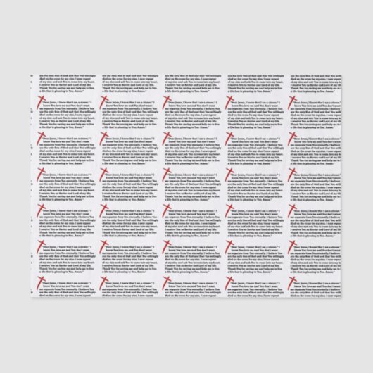 Papier Mousseline Prière des pécheurs  (Recto)