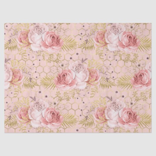 Papier Mousseline Princess Bee Series Design 7 Tissu Paper (Recto)