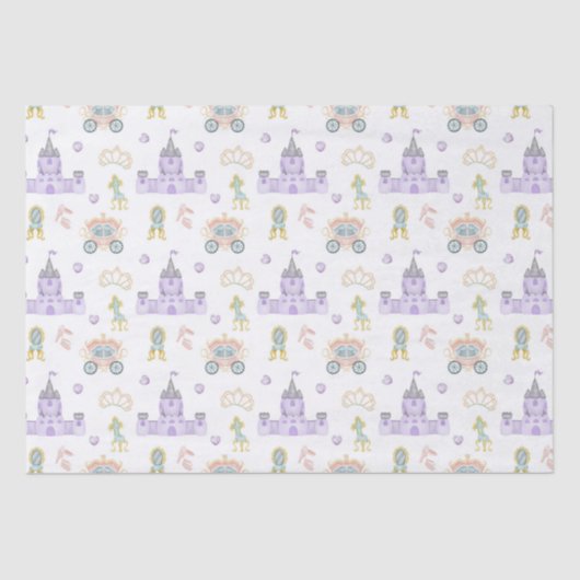 Papier Mousseline Princesse Baby shower Motif (Recto)
