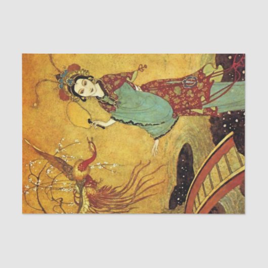 Papier Mousseline "Princesse Badoura" par Edmund Dulac (Recto)