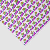 Papier Mousseline Princesse Couronne arc-en-ciel Emoji Poop (Détail)