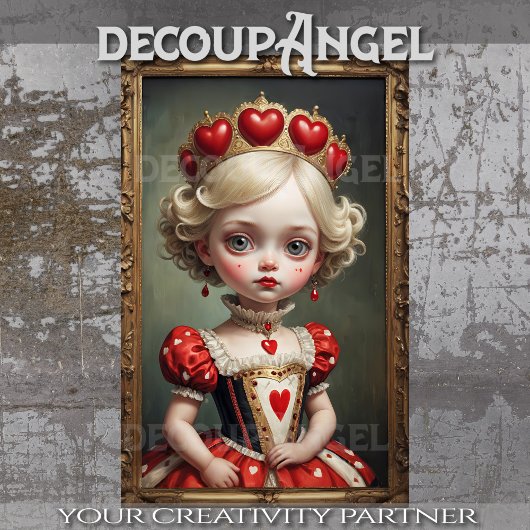 Papier Mousseline Princesse de coeur lunatique - Découpage -