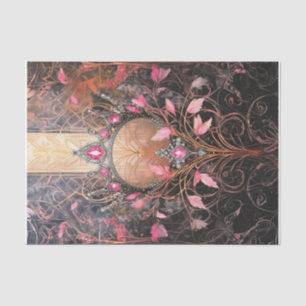 Papier Mousseline Princesse du Monde, Rose Royale Art Déco