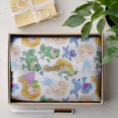 Papier Mousseline Princesse Et Animaux (Cadeau)