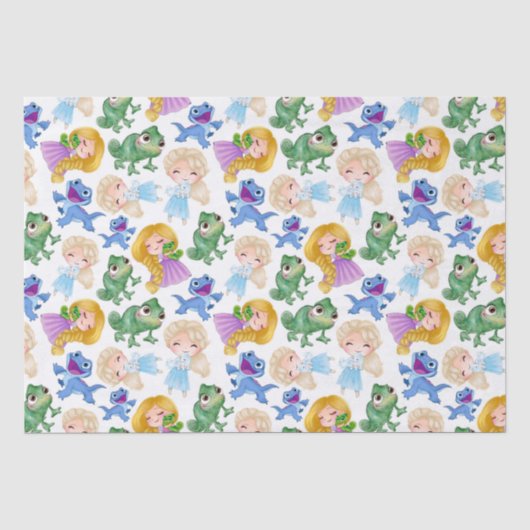 Papier Mousseline Princesse et Animaux de Compagnie (Recto)