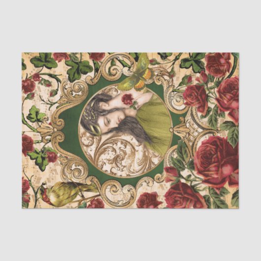 Papier Mousseline Princesse rose (Recto)