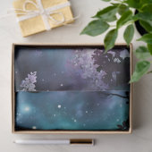 Papier Mousseline Printemps céleste Dreamy Lilac paysage floral (Cadeau)