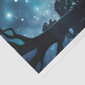 Papier Mousseline Printemps céleste Dreamy Lilac paysage floral (Détail)