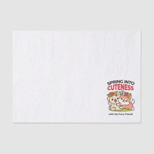 Papier Mousseline Printemps dans la laideur - Illustration de chien (Recto)