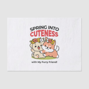 Papier Mousseline Printemps dans la laideur - Illustration de chien 