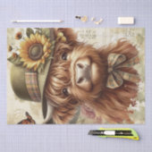 Papier Mousseline Printemps de la vache des Highlands (Artisanat)