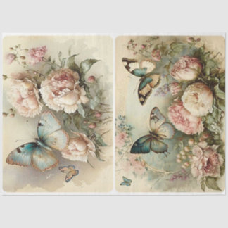 Papier Mousseline Printemps de Shabby