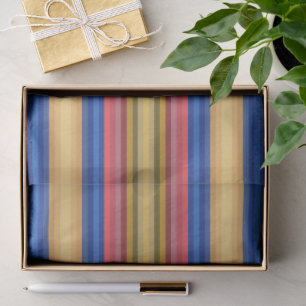 Papier Mousseline Printemps et Été Colorés Mode Stripes