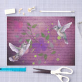 Papier Mousseline Printemps Hummingbird decoupage (Artisanat)