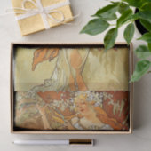 Papier Mousseline Printemps par Alphonse Mucha (Cadeau)