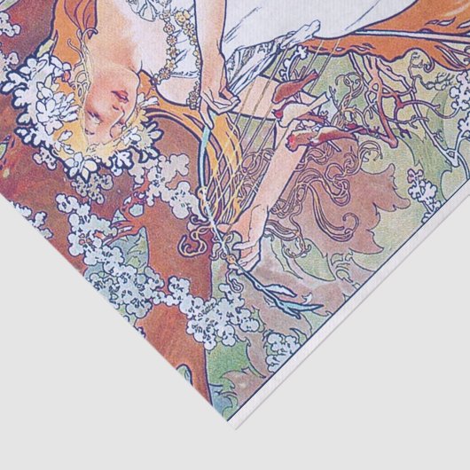 Papier Mousseline Printemps (quatre saisons), Alphonse Mucha (Détail)