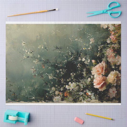 Papier Mousseline Printemps vert (Artisanat)