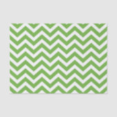 Papier Mousseline Printemps vert et blanc Chevron Mariage Anniversai (Recto)
