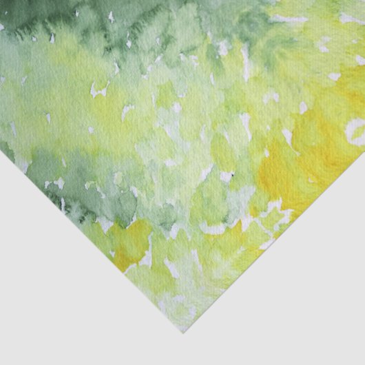 Papier Mousseline Printemps Verts Eté teinture d'aquarelle (Détail)