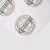 Papier Mousseline Priorité Courrier Reindee De Père Noël Nom (Détail)