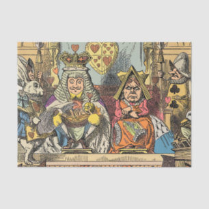 Papier Mousseline Procès d'Alice : Le valet de cœur Vintage