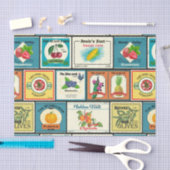 Papier Mousseline Produits vintages en conserve-étiquettes de fruits (Artisanat)