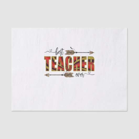 Papier Mousseline Professeur Art Meilleur enseignant Evers (Recto)