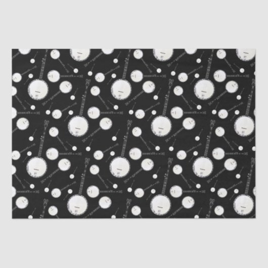 Papier Mousseline Professeur de musique de Banjo (Recto)