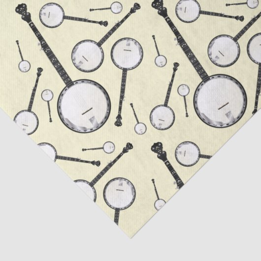 Papier Mousseline Professeur de musique de Banjo (Détail)