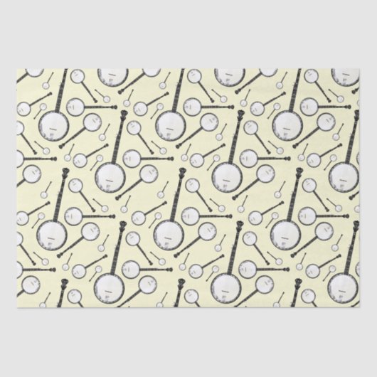 Papier Mousseline Professeur de musique de Banjo (Recto)