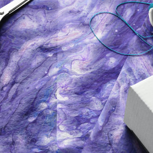 Papier Mousseline Profondeurs De Purple Galaxy Acrylique Fluide Pour