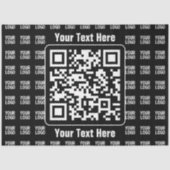 Papier Mousseline Promotional QR code (editable) plus Logo Pattern (Recto)