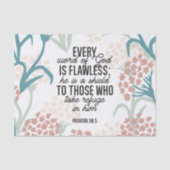 Papier Mousseline Proverbe 30:5 Verset biblique (Recto)