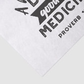 Papier Mousseline Proverbes 17:22 'Un Coeur Joyeux' (Détail)