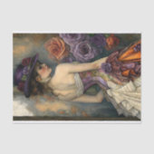 Papier Mousseline Prune et Perle Découpe rose (Recto)