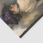 Papier Mousseline Prune et Perle Découpe rose (Détail)
