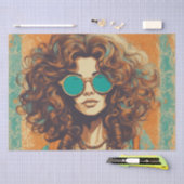 Papier Mousseline Psychédélique : Un papier de découpage rétro Hippi (Artisanat)