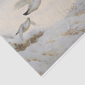 Papier Mousseline Ptarmigan en plumage hivernal, volant à travers la (Détail)